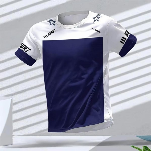 Koszulka MęSka Gym Summer Quick Dry Breathable Outdoor Run Fitness Sports Short Sleeve Casual O-Neck Men Gym Sportswear T-Shirt 6XL-image