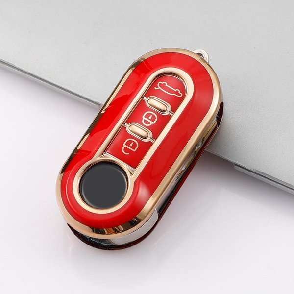 Nowa Obudowa Kluczyka Samochodowego TPU Obudowa Dla Fiat 500 Ducato Punto Panda Lancia Musa Dla Citroen Jumper Peugeot Boxer Akcesoria Czerwony-image