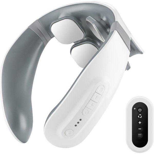 Masajeador EléCtrico PortáTil Para Cuello, Masajeador Cervical Para RelajacióN Del Cuello, Alivio Del Dolor, Terapia De CalefaccióN 6 Blanco-image