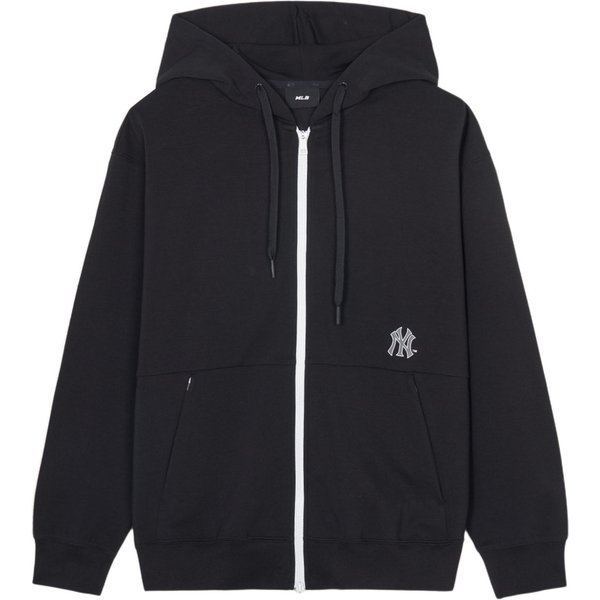 MLB SS24 New York Yankees Bluza Z Kapturem Rozpinana Z DużYm Logo Unisex Czarna 3ATRB0441-50BKS L-image