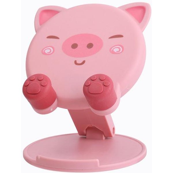 Bonito Soporte Creativo PortáTil Para TeléFono MóVil, Soporte Para TeléFono MóVil Ajustable En áNgulo Y Altura, Soporte Plegable Para Tableta Color Rosa-image