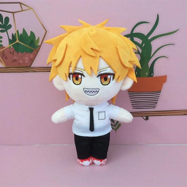 MuñEco De Peluche Anime Chainsaw Man Denji Power Juguete 20Cm Cosplay Lindo Suave Almohada Rellena Regalo De CumpleañOs 20Cm-image