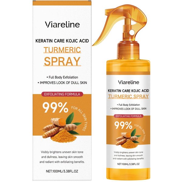 Kurkuma PeelingująCy Spray Do CiałA Delikatne Oczyszczanie WygłAdzająCy OdżYwczy MięKki NawilżAjąCy MgiełKa Usuwa Martwy NaskóRek Wszystkie Rodzaje SkóRy Codzienna PielęGnacja Orange-image