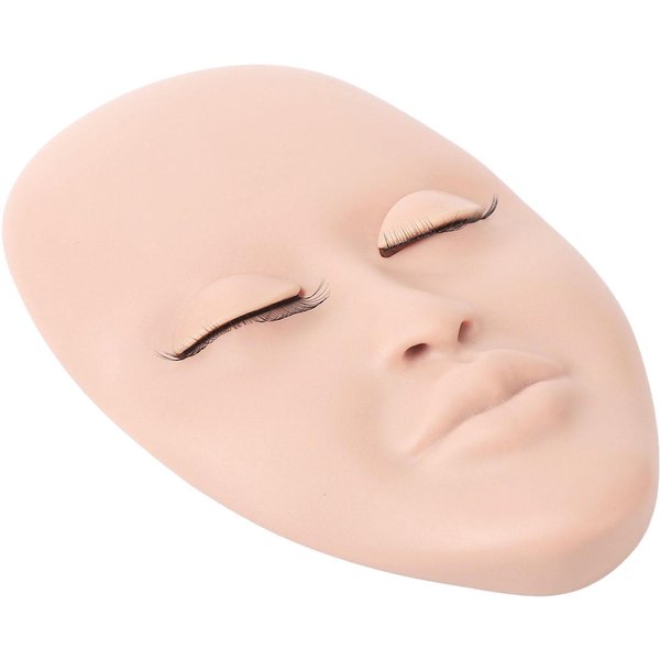 Cabeza De Maniquí Para PestañAs Maniquí De PráCtica Para ExtensióN De PestañAs Cabeza De Maniquí De Maquillaje Para Principiantes Rosa Beige-image