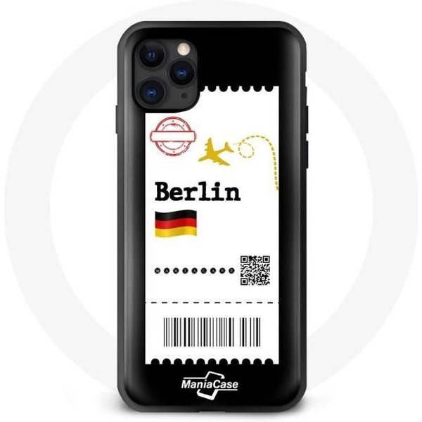 Funda - Maniacase - Iphone 13 Pro Max - Silicona Negra - Flexible - Billete De AvióN Negro-image