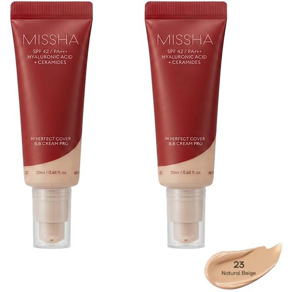 Missha M Perfect Cover BB Cream SPF42 Pa+++ 50Ml No.13 Beige Brillante (3 Opciones) #20Ml _ No. 23 Natural Beige X 2Pcs-image