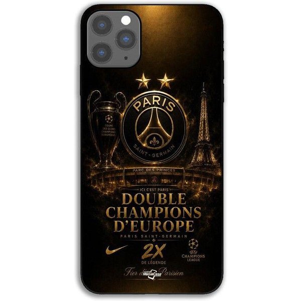 Etui Na Iphone 11 Pro Max PSG Liga MistrzóW 2 Gwiazdki Czarne I ZłOte Maniacase Czarny-image