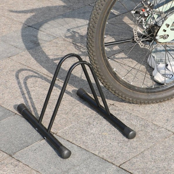 Stojak Na Rower Pionowy DłUgotrwałY Stojak PodłOgowy Na Rower Rower Pionowy Stojak Parkingowy WytrzymałY Uchwyt Na Rower Pionowy Odporny Na Rdzę-image