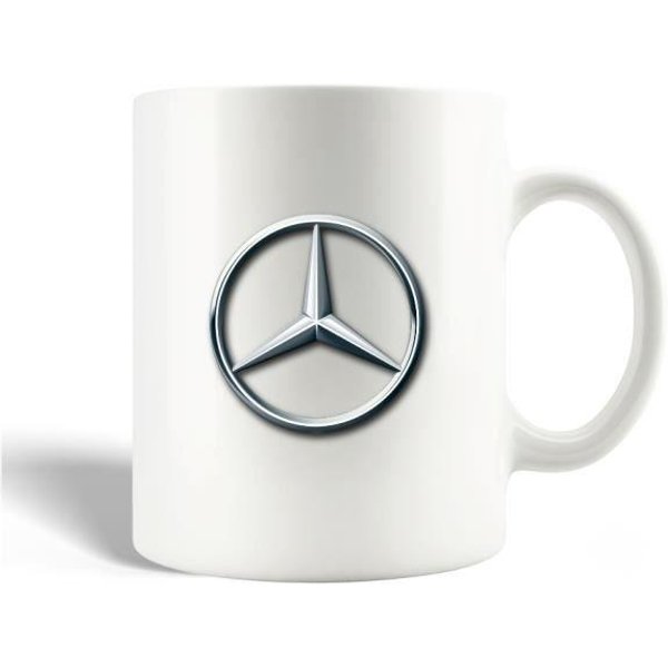 Mug En CéRamique Voiture Mercedes Logo Gris-image