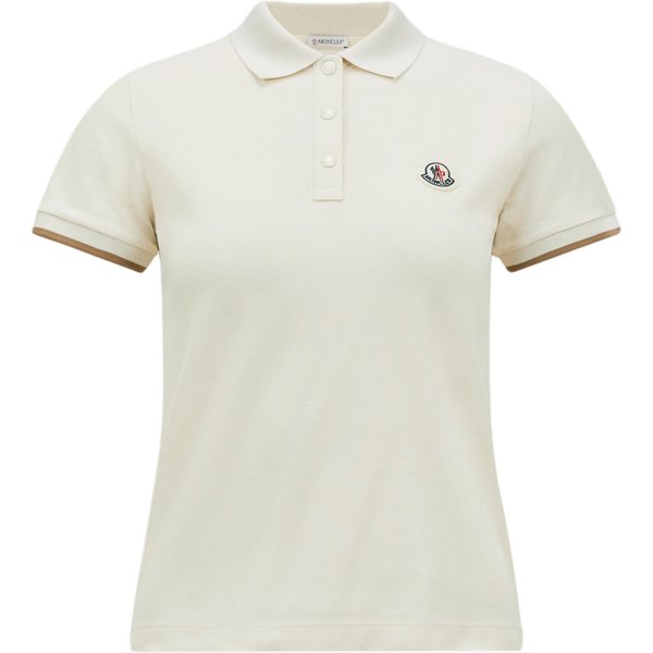Moncler SS25 Jednolity Kolor Prosty Wygodny Codzienny KróTki RęKaw Koszulka Polo Damskie Koszulki Polo BiałY K1-093-8A00001-84720-034 S White-image