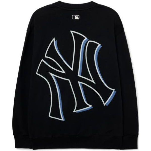 MLB New York Yankees Bluza Z Kapturem Z Nadrukiem Z TyłU, Z OkrąGłYm Dekoltem, Unisex, Czarna 3AMTB0431-50BKS M Gray-image