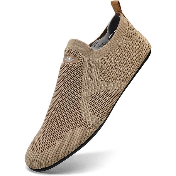 Maedef MęSkie Modne Siatkowe Wysokiej JakośCi PłAskie Buty Do Chodzenia OddychająCe Outdoorowe AntypośLizgowe Codzienne Mokasyny Letnie Klasyki MęSkie Buty 41 BrąZowy-image