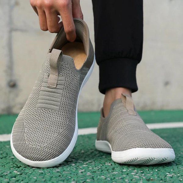 Lekkie MęSkie Buty Codzienne Klasyczne OddychająCe Wsuwane MęSkie WytrzymałE Trampki AntypośLizgowe MęSkie PłAskie Buty Do Chodzenia Na ZewnąTrz 44 Gray-image
