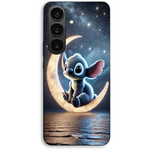 Funda De TeléFono - Maniacase - Samsung Galaxy S26 - Silicona TPU - Negra - Stitch Luna Noche Estrellada Negro-image