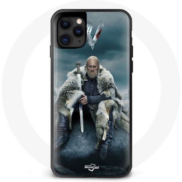 Funda - Maniacase - Iphone 13 Pro - Vikingos Temporada 6 - Ragnar Lothbrok - Flexible Negro Negro-image
