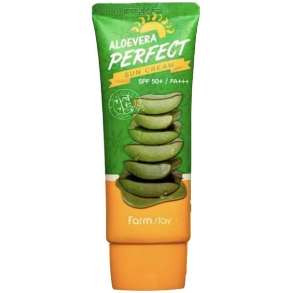 Gospodarstwo Aloe Vera Perfect Sun Cream SPF 50+ Pa+++ 70G (3 Opcje) 1Pcs Green-image