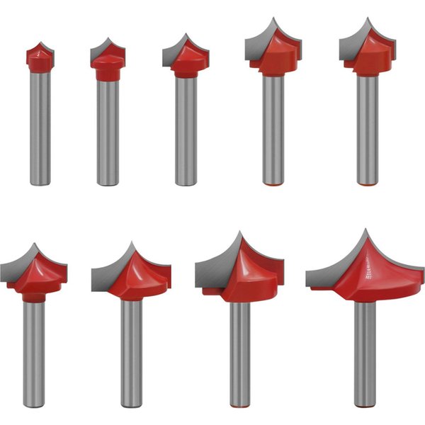 Brocas Para Router Ranura Punta Corte Borde Redondo VáStago De 6 Mm 8 Mm Para Herramienta Fresadora De CarpinteríA-image