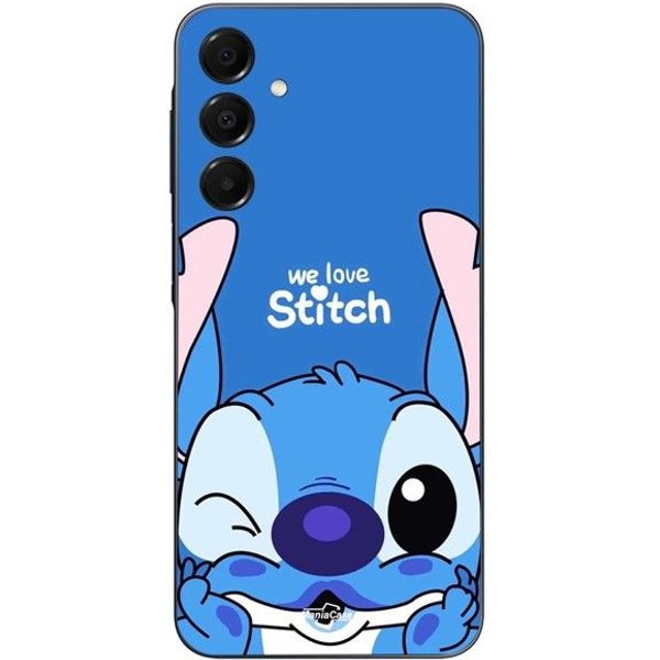 Funda - Maniacase - Galaxy A16 - Silicona - Flexible - Dibujo Stitch Lindo Negro-image