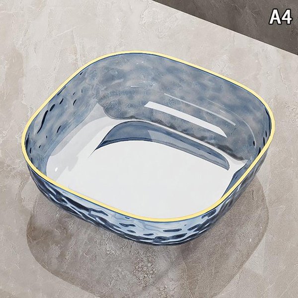 1 Pieza De Plato Para Escupir Hueso Para El Hogar, Bandeja Para Frutas Antideslizante Elevada, Bandeja Para Basura, Plato Cuadrado PequeñO, Vajilla, Plato Para Aperitivos De Frutas. Gray-image