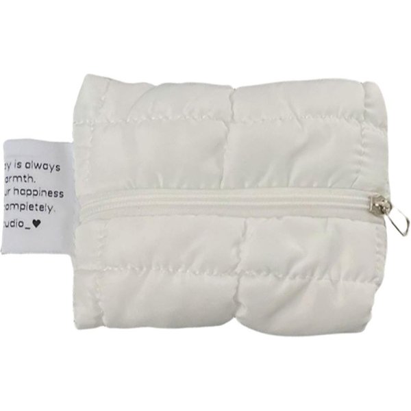 Billetera Para Mujer INS Linda Mini Billetera PequeñA Multifuncional Bolsa De Maquillaje Para LáPiz Labial Monedero Nube Blanca Bolsa De Almacenamiento PortáTil Llavero Blanco-image