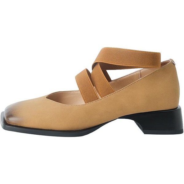 Zapatos Mary Jane Retro De Nicho FrancéS Para Mujer, Nuevos Zapatos De Verano De Cuero Con TacóN Grueso Y Boca Baja, Zapatos Individuales Con Marea 37-image