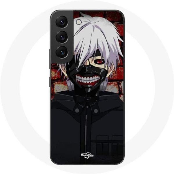 Funda - Maniacase - Samsung Galaxy S21 FE - Tokyo Ghoul - MáScara Japonesa - Flexible Negro-image