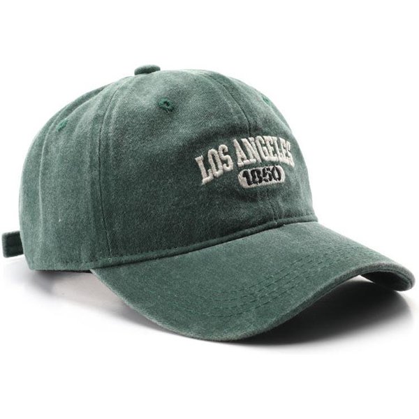 Modna Casualowa Czapka Baseballowa Dla Kobiet MężCzyzn BawełNiana MięKka Czapki Z Daszkiem Unisex Haft Los Angeles Snapback Czapka Turystyczna Ochrona Przeciw SłOńCu Czapki Black-image