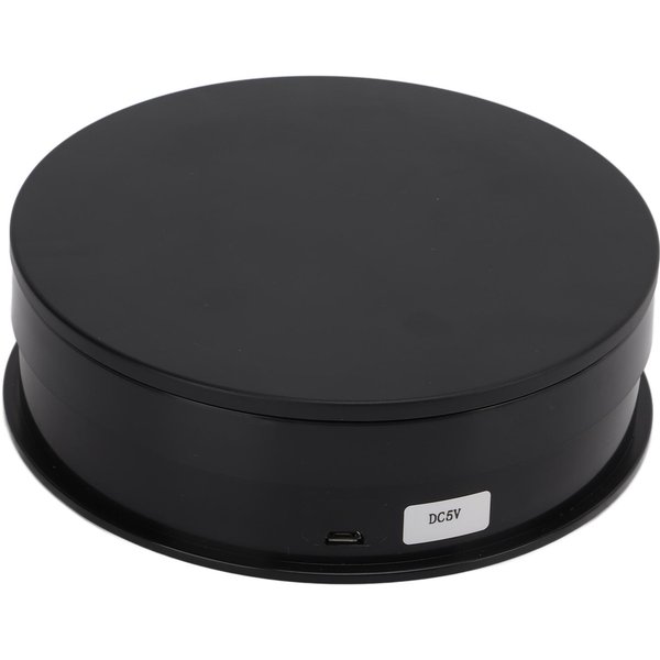 15Cm Obrotowy Stojak Ekspozycyjny 360 Stopni Elektryczny Gramofon Stojak Ekspozycyjny Do ProduktóW Fotograficznych Black-image