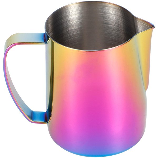Kubek Do Kawy 304 Stal Nierdzewna Dzbanek Do Spieniania Mleka Kubek Z Uchwytem Do Latte Art Kolorowy Fioletowy 600Ml-image