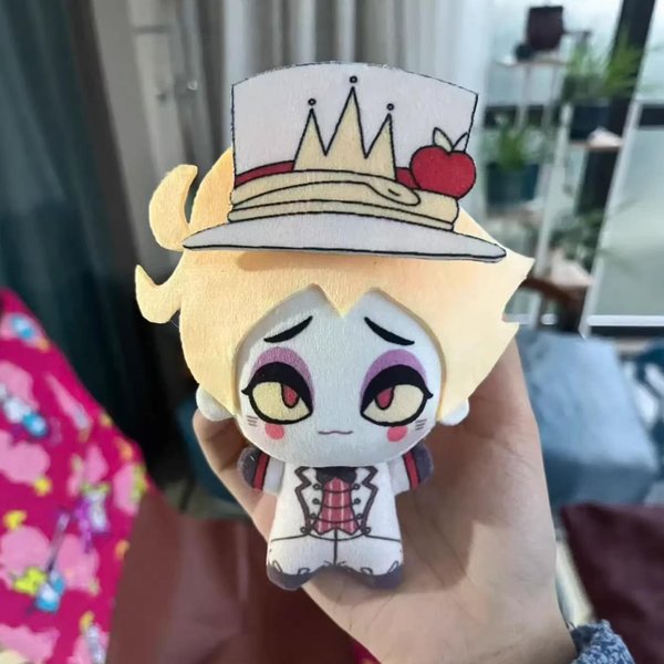 MuñEco De Peluche Relleno De 10 Cm Hazbin Vox Dibujos Animados Hotel Alastor Lucifer Figuras De Peluche Juguetes Llavero Colgantes Decorativos Regalos De Vacaciones 10CM-image