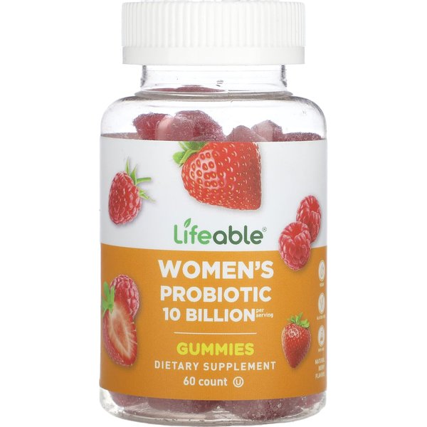 Lifeable, Gomitas ProbióTicas Para Mujeres, Baya, 10 Mil Millones, 60 Gomitas (5 Mil Millones De UFC Por Gominola)-image