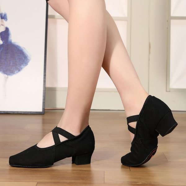 Baletowe Buty Taneczne Damskie Nauczycielskie Sceniczne Treningowe MięKka Podeszwa Kapcie Buty Do Praktyki Jogi DziewczęCe Buty Do TańCa Jazzowego 40 White-image