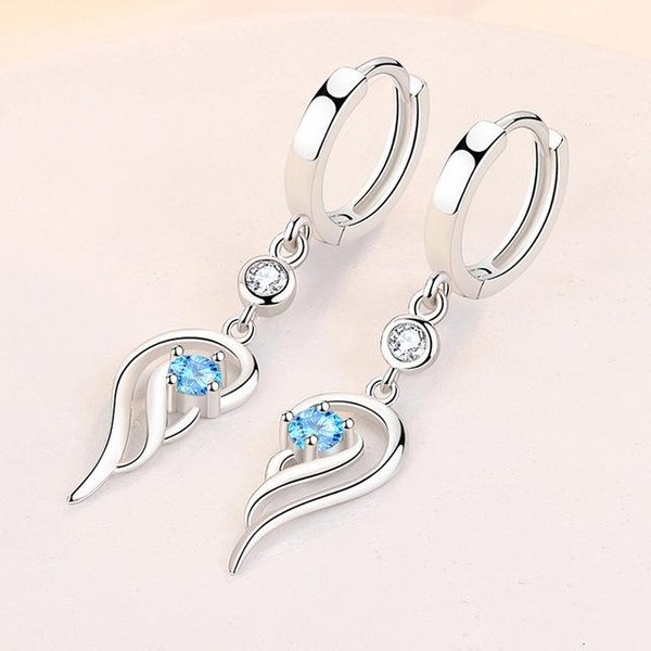Pendientes Estilo Luna, JoyeríA Con Cielo Estrellado, Pendientes Colgantes De Plata De Ley 925 Para Mujer, Nuevo Temperamento Coreano De Moda. White-image