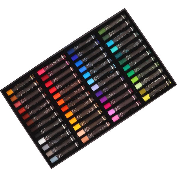 Pasteles Al óLeo De 48 Colores Para NiñOs, Cobertura Fuerte, Textura De Pintura Al óLeo, Lavable, Juego De Pasteles Al óLeo EcolóGico Black-image
