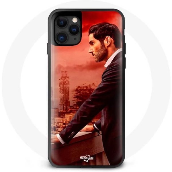 Funda - Maniacase - Iphone 13 Pro - Lucifer Morningstar - Flexible - ProteccióN Y DecoracióN Negro-image