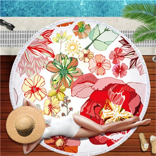 Karton Ananas OkrąGłY RęCznik PlażOwy FręDzle Bohemian Flaming DużY Koc Piknik Mata Do Jogi PodróżNy Boho Obrus RęCznik PlażOwy 60X60Cm-image