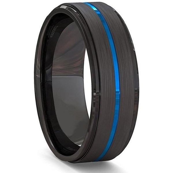 Moda 8Mm Czerwony Rowek SkośNa KrawęDź Celtycki Smok PierśCienie Ze Stali Nierdzewnej Dla MężCzyzn Cyrkon WkłAdka PierśCień Z WłóKna WęGlowego MężCzyźNi ObrąCzka 12-image