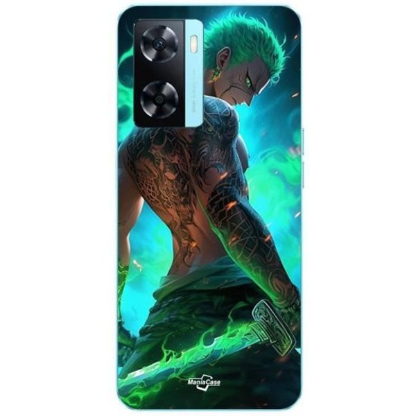 Coque Pour Oppo A57S 4G One Piece Zoro 3D Manga Anime Fanart Maniacase-image