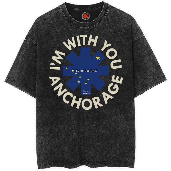 Camiseta De AlgodóN Lavado Vintage De Tendencia RED HOT Chili Peppers Camiseta Hombre Mujer Hip Hop Camiseta Oversize Streetwear Manga Corta L-image