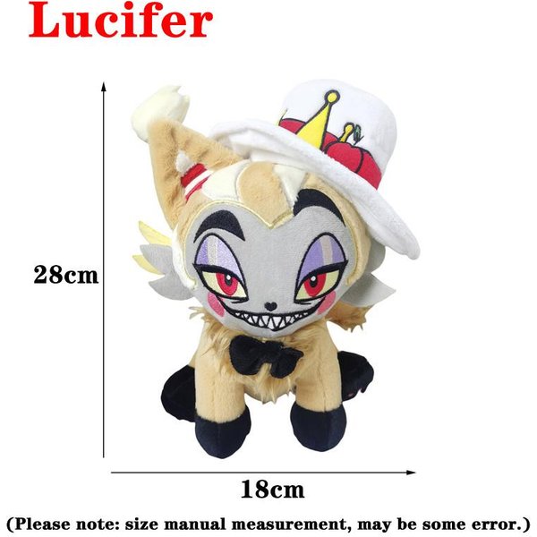 TamañO Grande Lindo AnimacióN Hazbin Hotel Lucifer Morningstar Gato ÁNgel Adam Juguete De Peluche Anime Lindo DecoracióN Para El Hogar Sofá Escritorio Peluche MuñEco-image