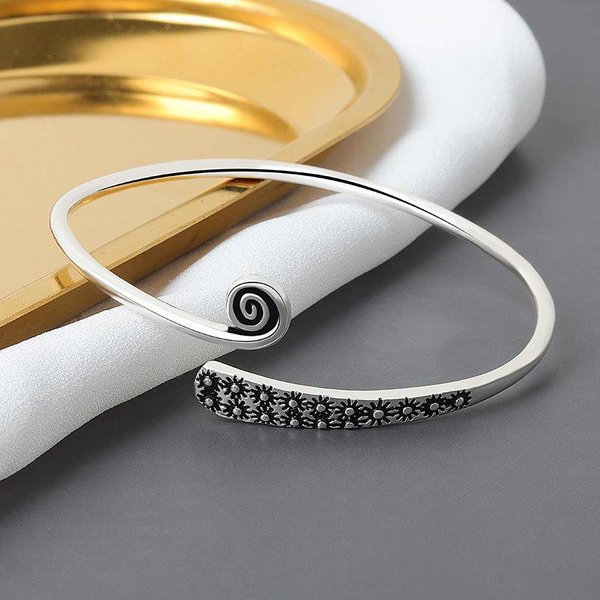 Pulsera Y Brazalete Bohemio De Plata De Ley 925 Vintage Con Dijes Para Mujeres Y Hombres, JoyeríA Elegante De Moda Sl141-image