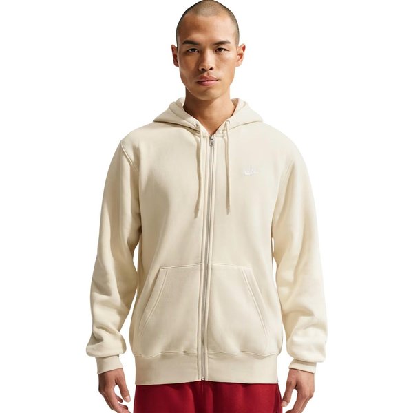 MęSka Bluza Z Kapturem Nike Sportswear Club Rozpinana Na Zamek L Jasny Kolor Khaki-image