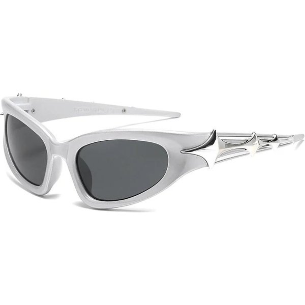 Moda Y2K Punk Sportowe Okulary PrzeciwsłOneczne Dla MężCzyzn Kobiet Luksusowe Designerskie Okulary PrzeciwsłOneczne MęSkie Klasyczne Okulary Ochrona UV400 Gogle 1PC White-image