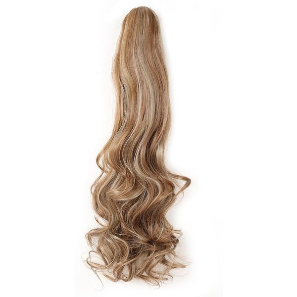 ExtensióN De Cola De Caballo Con Pinza De Garra 18 Y 24 Extensiones De Cabello De Cola De Caballo SintéTica Ondulada Clip-In Colas De Caballo Largas Para Mujeres Extensiones 18Inches Beige-image
