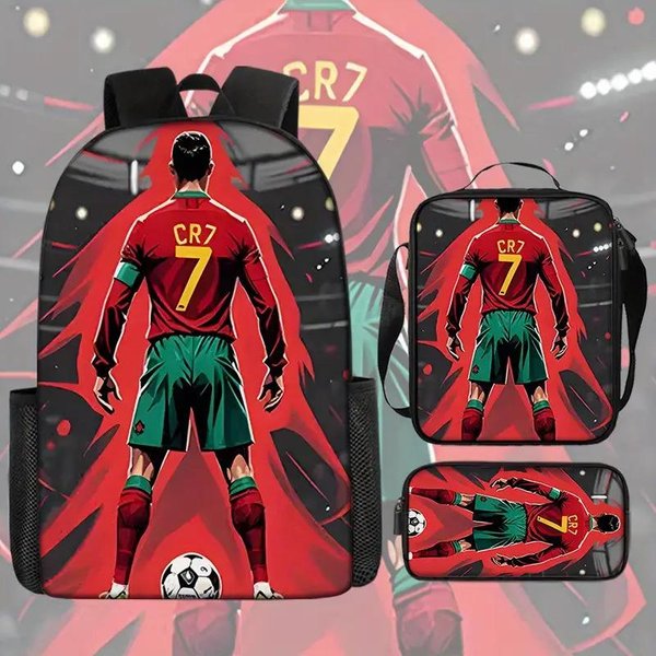Mochila Escolar Infantil, Mochila, Estuche Estampado Para Estudiante, Mochila, Set De Tres Piezas De Gran Capacidad Backpack-image