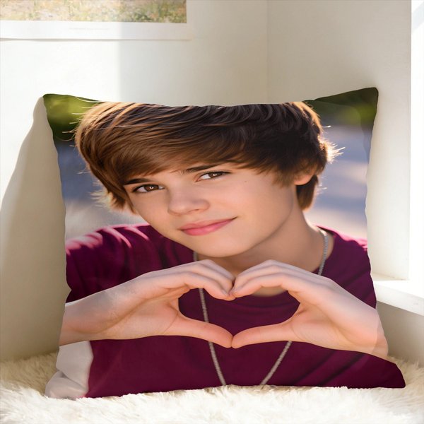 Poszewka Na Poduszkę J-Justins B-Bieber MięKka Poszewka Na Poduszkę Do Salonu Na Sofę Retro Modna Poszewka Na Poduszkę 50X50Cm-image