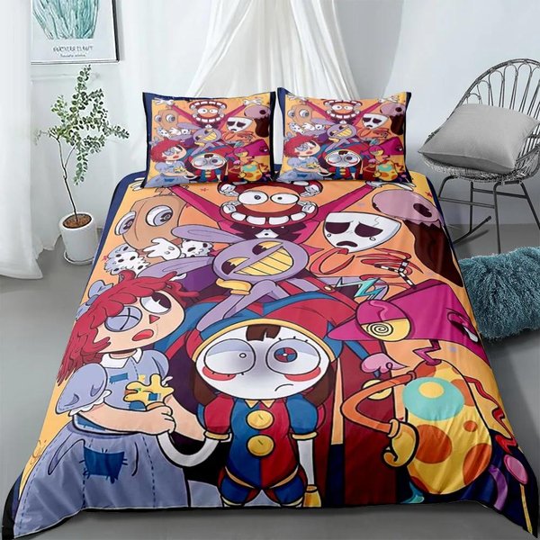 Juego De Funda NóRdica El Circo Digital Asombroso Sin SáBana TamañO King Queen Doble Completo Twin Individual Juego De Ropa De Cama 135X200Cm-image