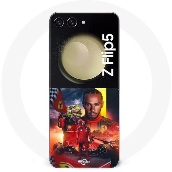 Funda Para Samsung Galaxy Z Flip5 Oficial De Lewis Hamilton Scuderia Ferrari F1-image