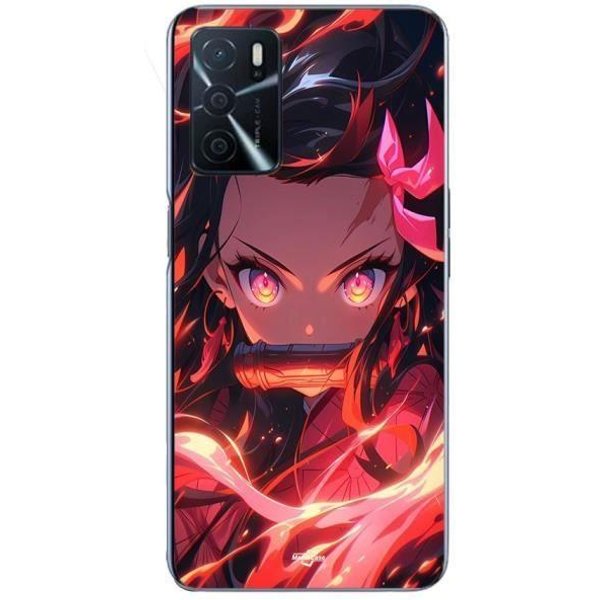 Coque Maniacase Pour Oppo A16S Demon Slayer Nezuko Kamado Manga Anime-image