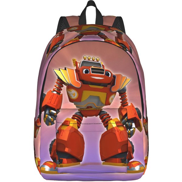 Mochila Blaze Y Los Monster Machines Para Hombres Mujeres Genial Escuela Secundaria Senderismo Viaje Mochila Diaria Bolsas De Lona Para PortáTil Ligeras 15 Inches-image